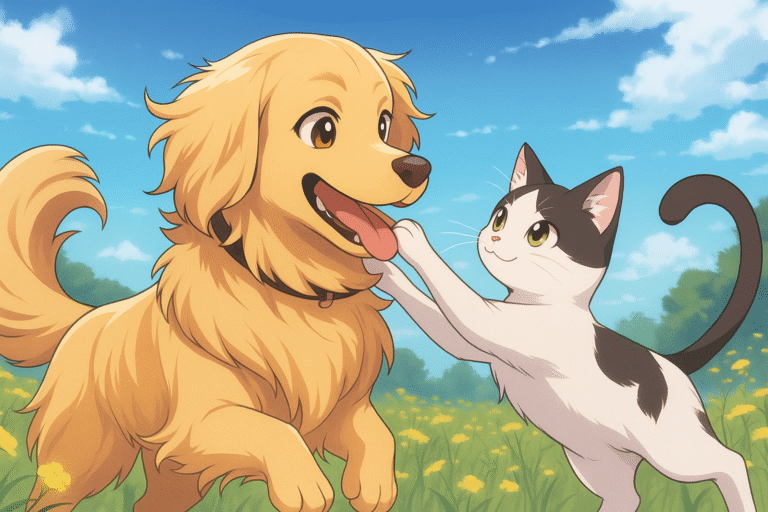 cats and dog picture